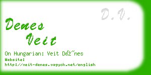 denes veit business card